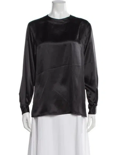Pre-owned Guy Laroche Long Sleeve Top In Gray