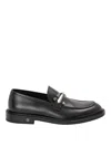 GUY LAROCHE METALLIC FRONT LOGO LOAFER