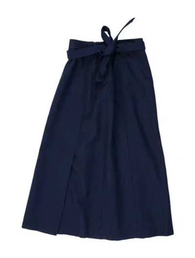 Pre-owned Guy Laroche Midi Length Skirt In Blue