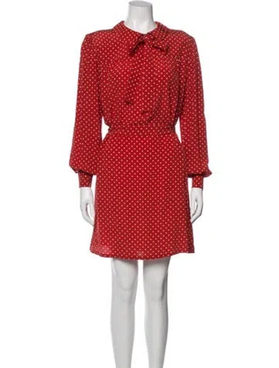 Pre-owned Guy Laroche Silk Knee-length Dress In Red