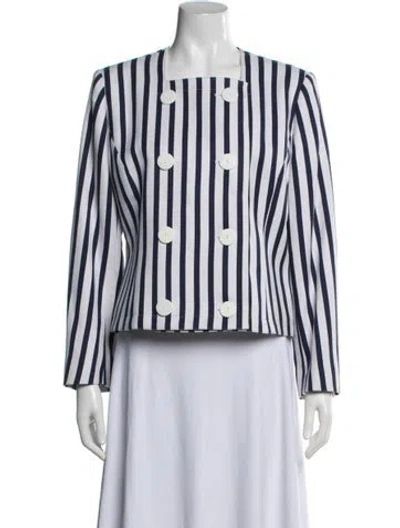 Pre-owned Guy Laroche Striped Jacket In Blue/white