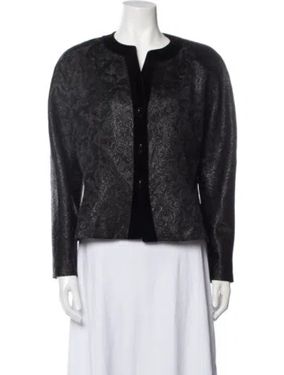 Pre-owned Guy Laroche Vintage 1980's Evening Jacket In Black