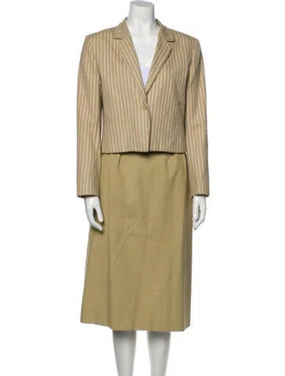 Pre-owned Guy Laroche Vintage 1980's Skirt Suit In Neutral