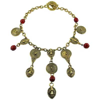Pre-owned Guy Laroche Vintage African Inspired Necklace In Sand