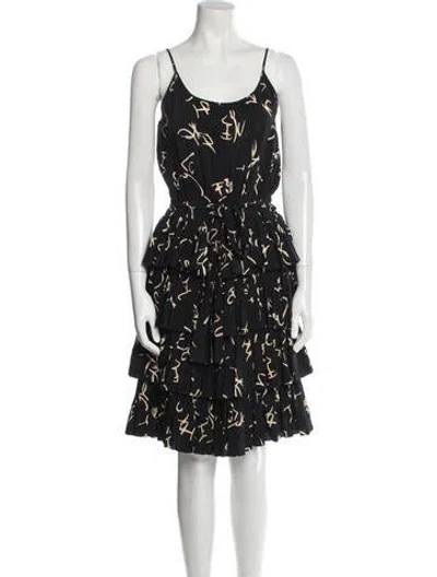 Pre-owned Guy Laroche Vintage Knee-length Dress In Black