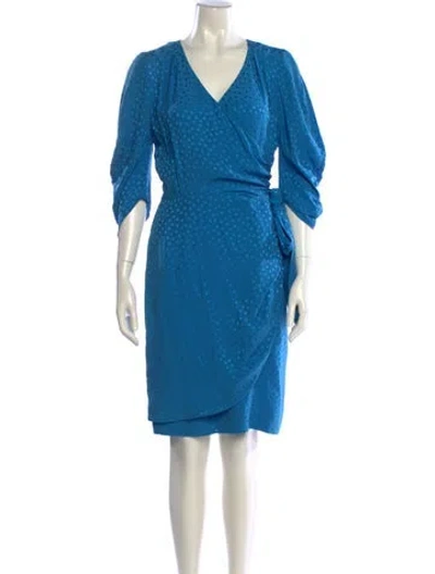 Pre-owned Guy Laroche Vintage Knee-length Dress In Blue