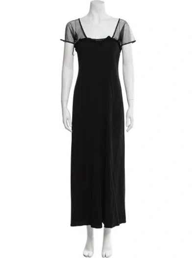 Pre-owned Guy Laroche Vintage Long Dress In Black