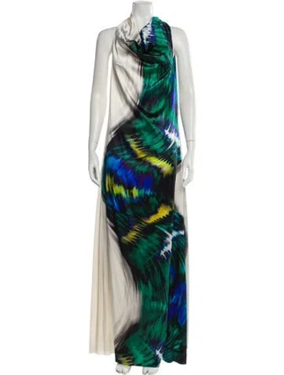 Pre-owned Guy Laroche Vintage Long Dress In Blue