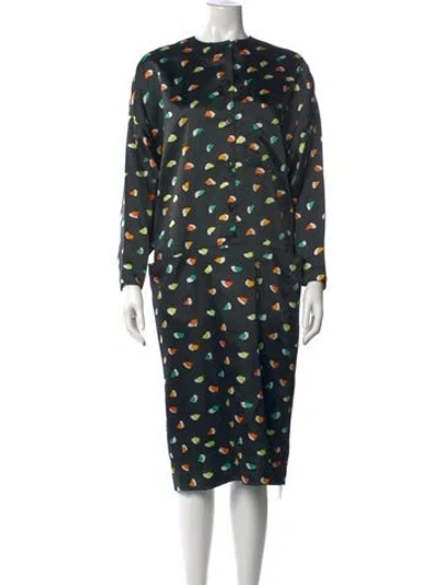 Pre-owned Guy Laroche Vintage Midi Length Dress In Black