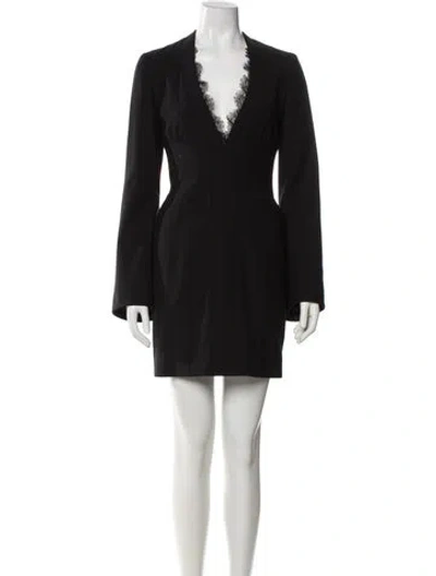 Pre-owned Guy Laroche Vintage Mini Dress In Black