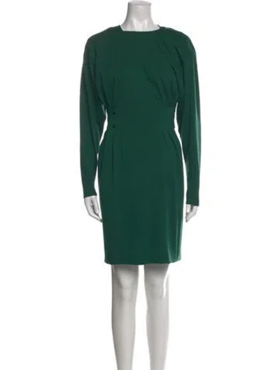Pre-owned Guy Laroche Vintage Mini Dress In Green