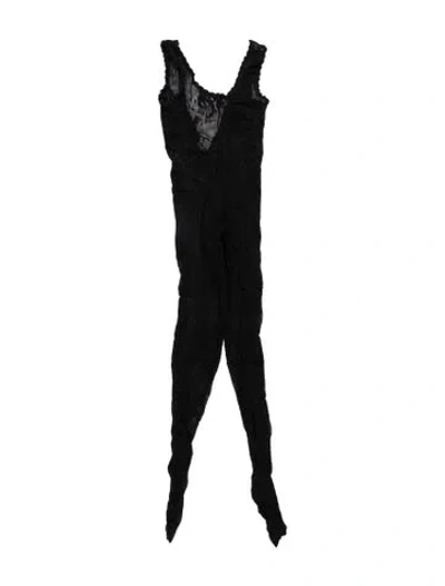 Pre-owned Guy Laroche Vintage Nylon Nightgown In Black