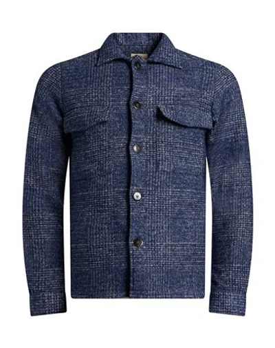 Guy Rover Man Jacket Blue Size Xxl Cotton, Mohair Wool