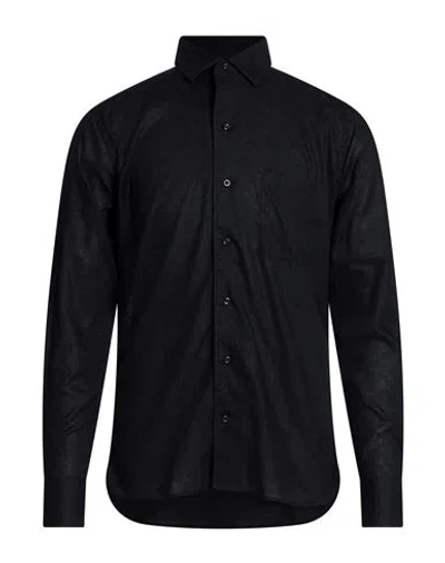 Guy Rover Man Shirt Black Size 17 Linen, Cotton