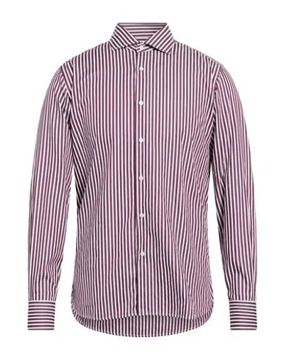 Guy Rover Man Shirt Plum Size 16 Cotton In Purple