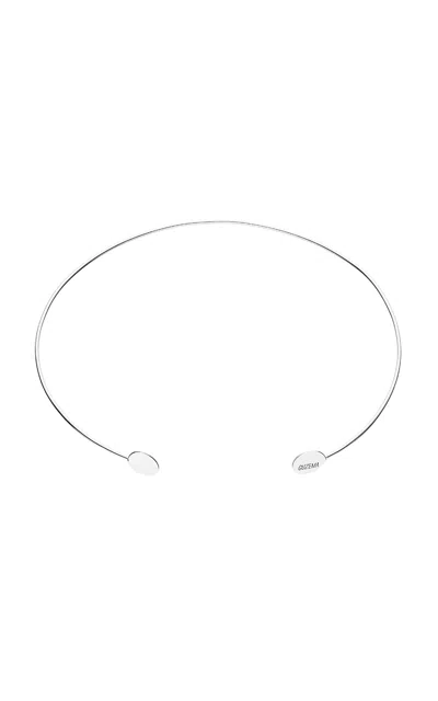 Guzema 18k White Gold Flats Choker