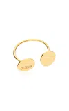 Guzema 18k Yellow Gold Duo Flat Ring