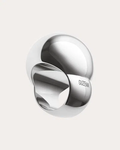 Guzema Women's 18k Gold Bold Orb Ring In Silver