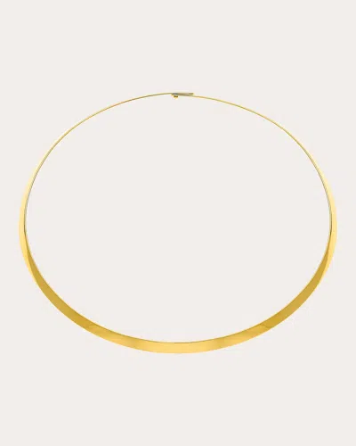Guzema Women's 18k Gold Solid Wide Collar Necklace In Yellow Gold