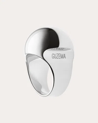 Guzema Women's 18k Gold Sphere Ring In White Gold