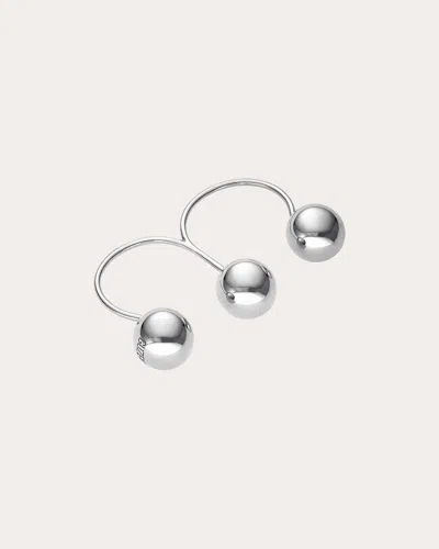 Guzema Women's 18k Gold Trio Orb Ring In White Gold