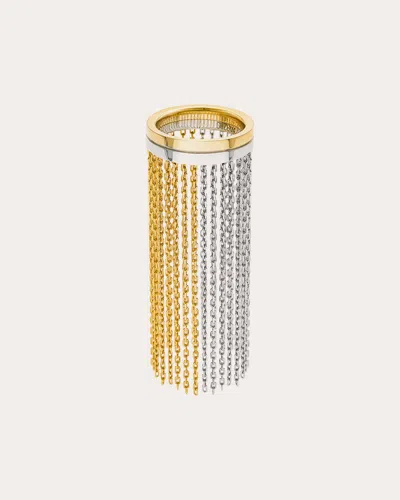 Guzema Women's 18k Gold Two-tone Long Chainfall Ring In Yellow Gold/white Gold (mixed)