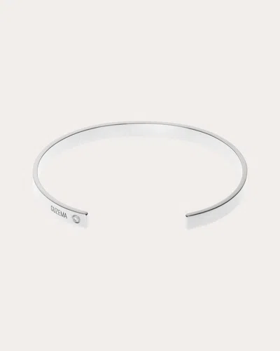 Guzema Women's Diamond Arc Cuff Bracelet In White Gold