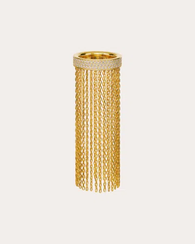 Guzema Women's Diamond Chainfall Ring In Yellow Gold