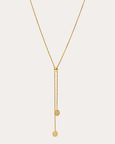 Guzema Women's Diamond Flat Tie Necklace In Yellow Gold