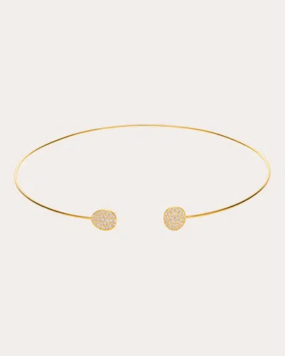 Guzema Women's Diamond Flats Collar Necklace In Yellow Gold