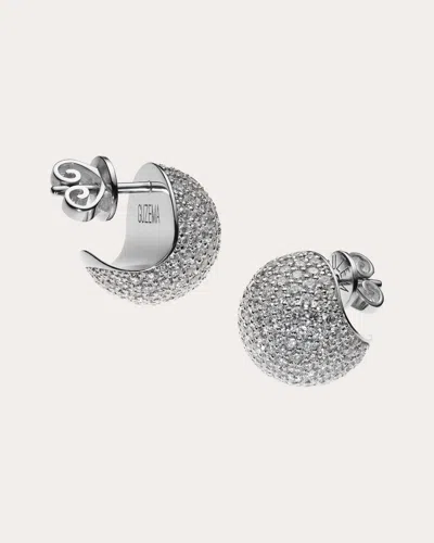 Guzema Women's Diamond Mini Orbs Stud Earrings In Silver