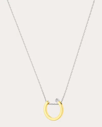 Guzema Women's Diamond Round Match Pendant Necklace In Yellow Gold