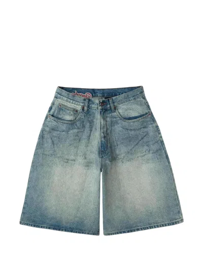 Gv Gallery Back Logo-detail Shorts In Blue