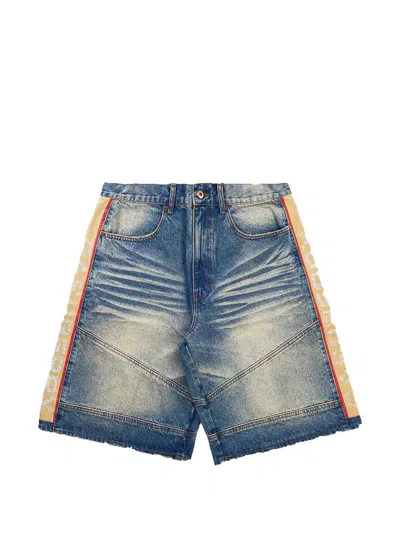 Gv Gallery Civic Panelled Denim Shorts In Blue