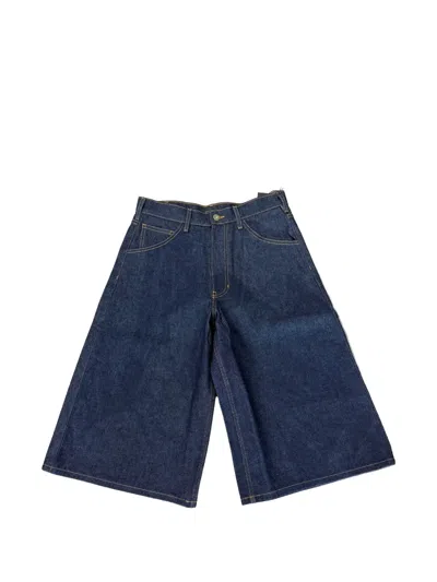 Gv Gallery Logo-embroidered Wide-leg Shorts In Blue