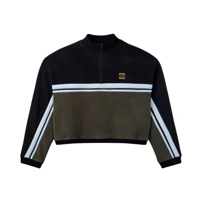 Pre-owned Gv Gallery Polar Quarter Zip 'black/olive' | Women's Size S