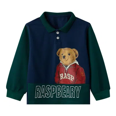 Pre-owned Gv Gallery Raspbeary Polo 'navy/green' | Blue | Kid's Size 2