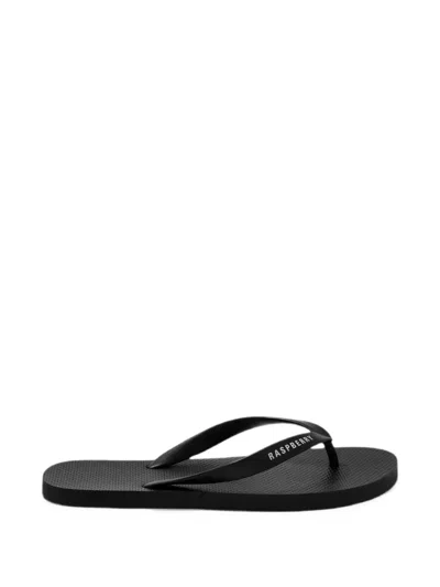 Gv Gallery Raspberry Textured-finish Flip Flops In Black