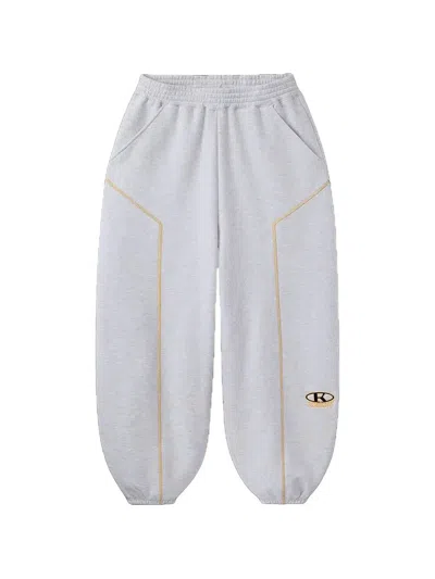 Gv Gallery Serger Contrast-stitch Track Pants In White
