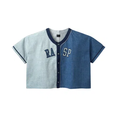 Pre-owned Gv Gallery Two Tone Denim Jersey 'blue' | Men's Size M