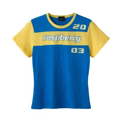 Pre-owned Gv Gallery Two Tone Tee 'blue/yellow' | Women's Size S