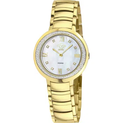 Gv2 Amalfi Mother-of-pearl Swiss Diamond Watch, 34mm In Brown