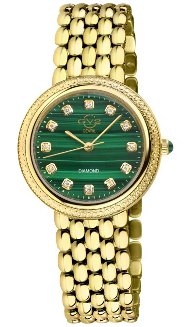 Gv2 Arezzo Womens Swiss Diamond Watch In Green