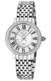 Gv2 Astor Iii Women's Ss Case, White Mop Dial, 316l Stainless Steel Bracelet In Silver