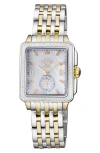 Gv2 Bari Mother Of Pearl Diamond Bracelet Watch, 34mm X 30mm