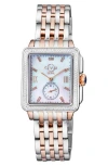 Gv2 Bari Mother Of Pearl Diamond Bracelet Watch, 34mm X 30mm
