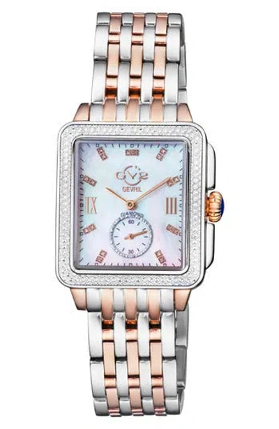 Gv2 Bari Mother Of Pearl Diamond Bracelet Watch, 34mm X 30mm