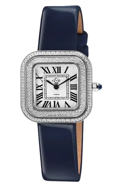 Gv2 Bellagio Diamond Swiss Bracelet Watch, 30mm In Dark Blue