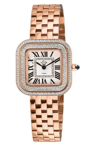 Gv2 Bellagio Diamond Swiss Bracelet Watch, 30mm In Rose Gold