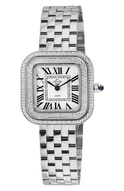 Gv2 Bellagio Diamond Swiss Bracelet Watch, 30mm In Silver